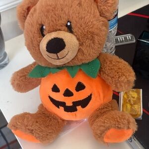 Fiesta Pumpkin Teddy Bear - Orange and Brown
